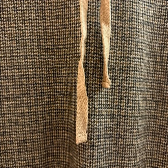 NWT Max Studio Brown Double Knit Houndstooth Bubble Sleeve Dress - Small - Picture 6 of 9